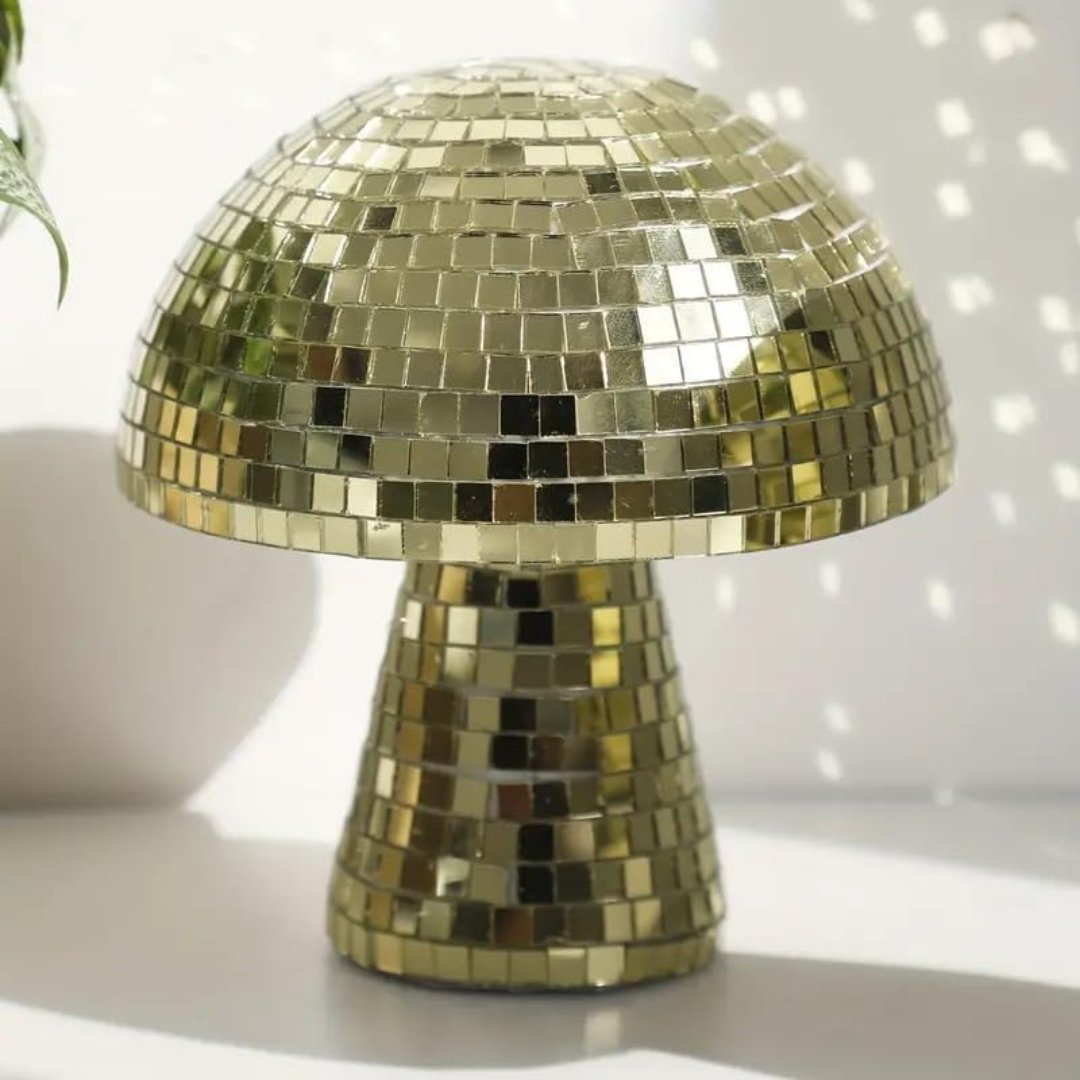 Metallic Disco Table Lamp Mushroom Design