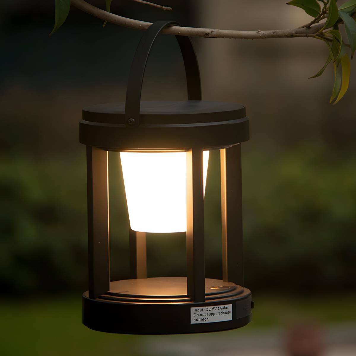 Modern Minimalist Waterproof Solar LED Outdoor Lantern Table Lamp