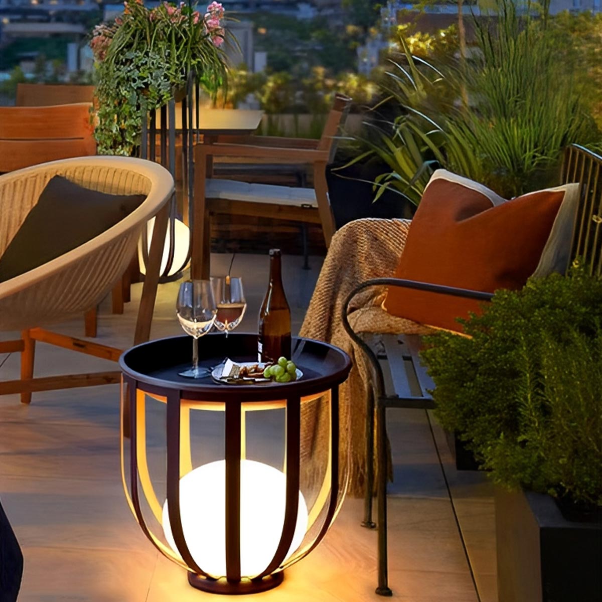 Waterproof Hollow Flower Stand Landscape Outdoor Lawn Light