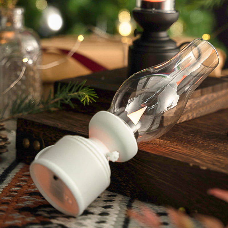 LED Table Lamp with Vintage Lantern Style